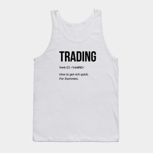 Funny Trading Definition (Black) Tank Top